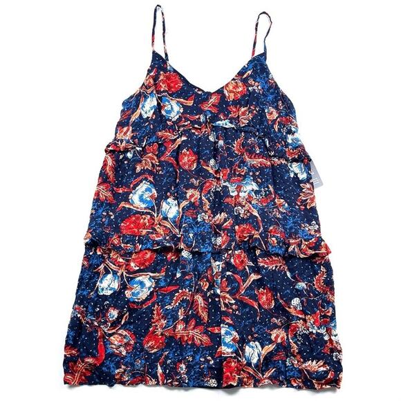 NWT $70 Express Floral Tiered Trapeze Babydoll Dress - Picture 4 of 6